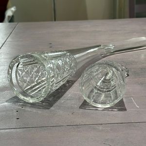 Vintage 2 Chrystal wine horns from early 1960's